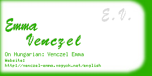 emma venczel business card